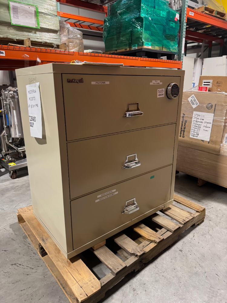 Image of FireKing 3 Drawer Filing Cabinet